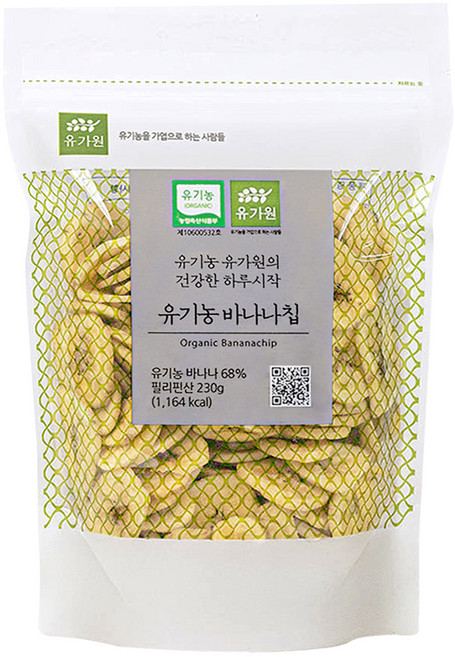 유가원 유기농 바나나칩, 230g, 1개