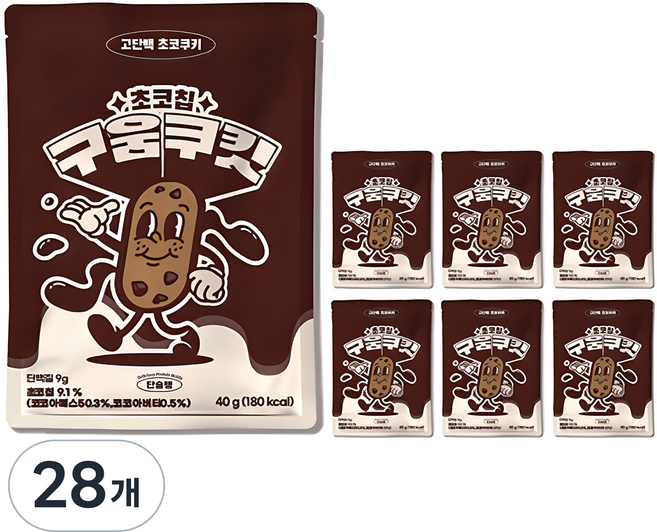 단슐랭 구움쿠킷 초코칩, 40g, 28개