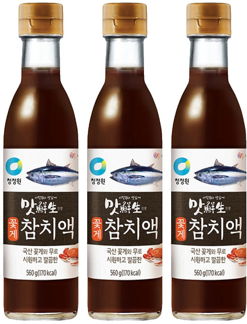 맛선생 꽃게 참치액, 560g, 3개
