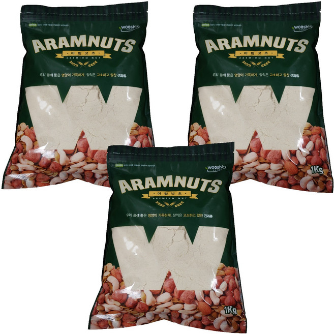아람넛츠 아몬드 파우더 OP, 1kg, 3개