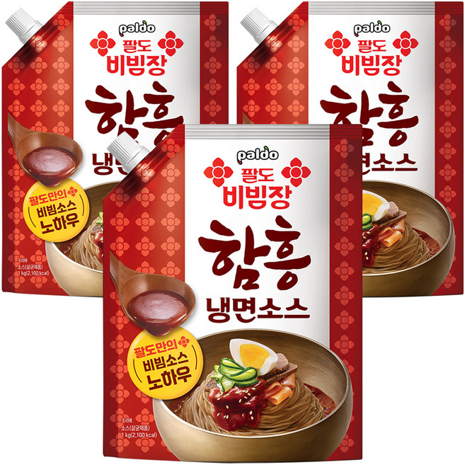 팔도 비빔장 함흥 냉면소스, 1kg, 3개
