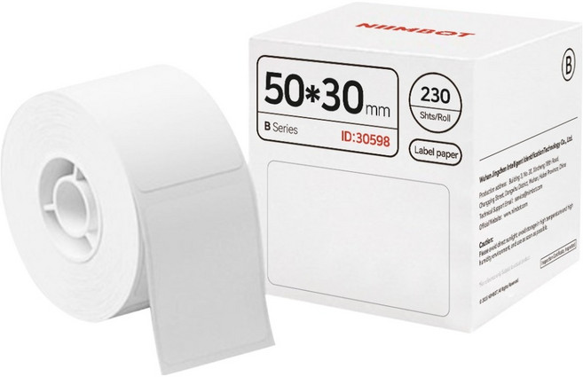 님봇 라벨프린터 전용 B시리즈 라벨지 50 x 30 mm, 230개, 1개