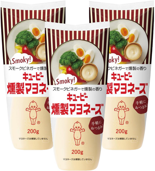 kewpie 煙燻美乃滋, 200g, 3條