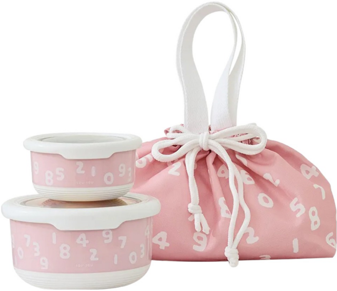 Hiromimi SOU SOU 不鏽鋼保鮮碗組 十數昆, 2個容器 + 2個蓋子 + 束口袋, 1組