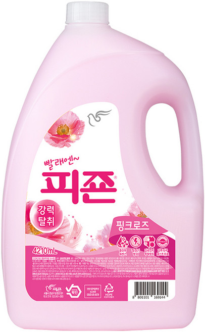 피죤 레귤러 섬유유연제 핑크로즈 본품, 4.21L, 1개
