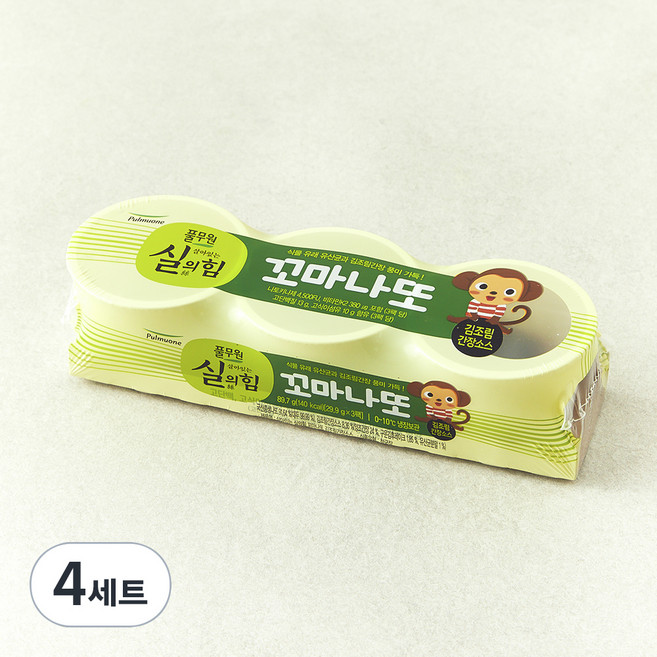 풀무원 살아있는 실의힘 꼬마나또 김조림 간장소스, 29.9g, 3개입, 4개