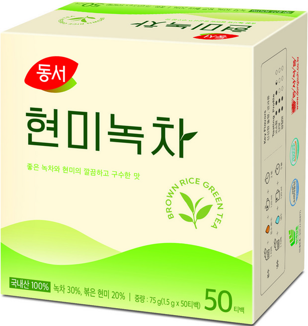 동서 현미녹차 티백, 1.5g, 50개입, 1개