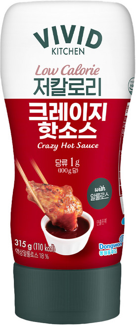 비비드키친 저칼로리 크레이지핫소스, 315g, 1개