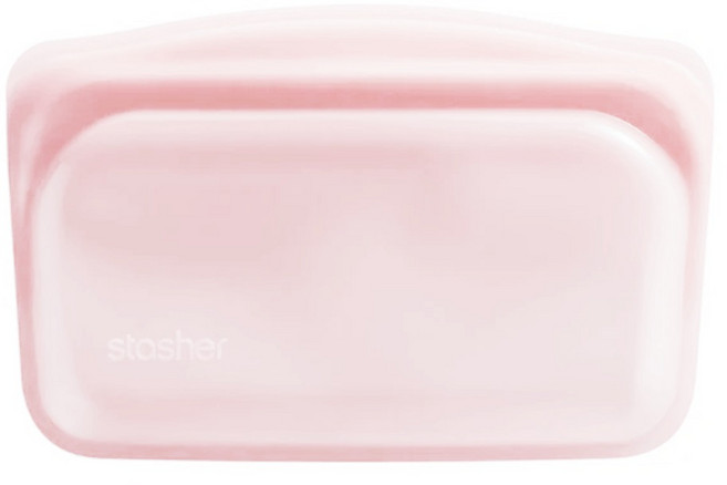 stasher 長形矽膠密封袋 粉紅色, 355ml, 1個, 1入