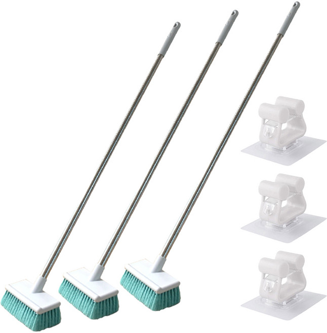 핌 커브 롱 밀대솔 소프트 + 이지 벽걸이, 혼합색상, 3세트