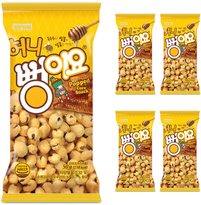 뻥이요 허니, 50g, 5개