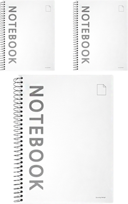 무선 연습장, 화이트, 3개