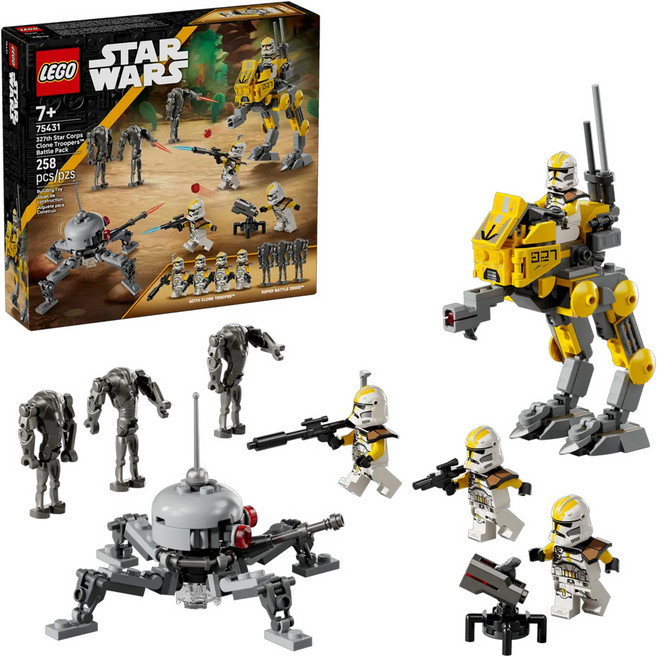LEGO 75431 星際大戰 327th Star Corps 複製人士兵TM 戰鬥組 327th Star Corps Clone TroopersTM Battle Pack, 複製人士兵TM 戰鬥組 多色, 1套