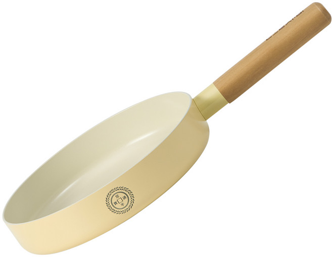 닥터하우스 인덕션 돌잔치 세라믹 프라이팬 옐로우돈, 1개, 24cm