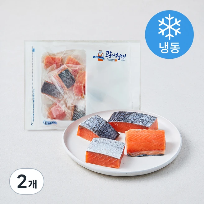 고등어청년 가시없는 어린이 순살 연어 (냉동), 2개, 500g - 쿠팡