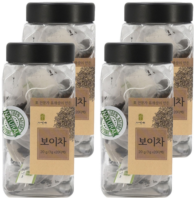 자연애 보이차, 1g, 20개입, 4개