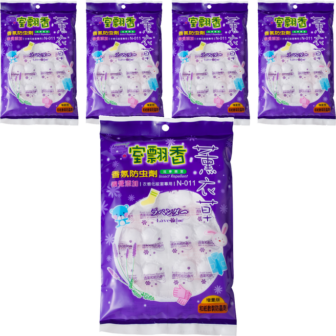 室翲香 和紙散裝防蟲劑 薰衣草 300g, 1包, 5袋
