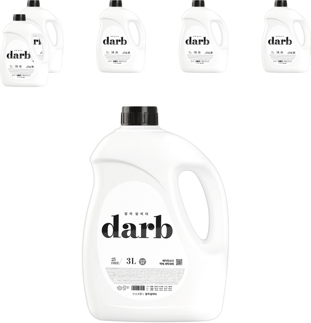 답이답이다 베이킹소다 액체세탁세제 본품, 3L, 6개