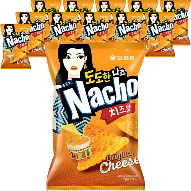 오리온 도도한 나쵸 치즈맛, 92g, 12개