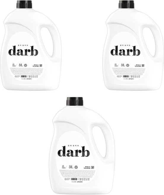 답이답이다 베이킹소다 액체세탁세제 본품, 3L, 3개