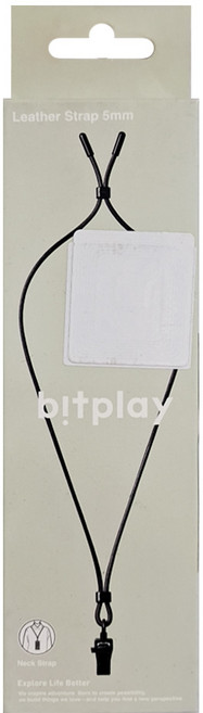 bitplay Leather Strap 5mm 皮革細緻掛繩, 暗夜黑, 1個