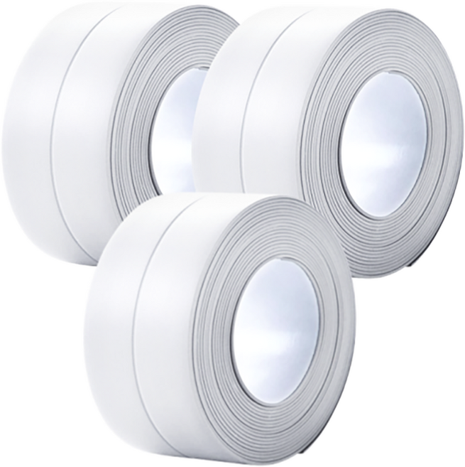 유니독 실리콘 틈새차단 방수 테이프 화이트, 3개