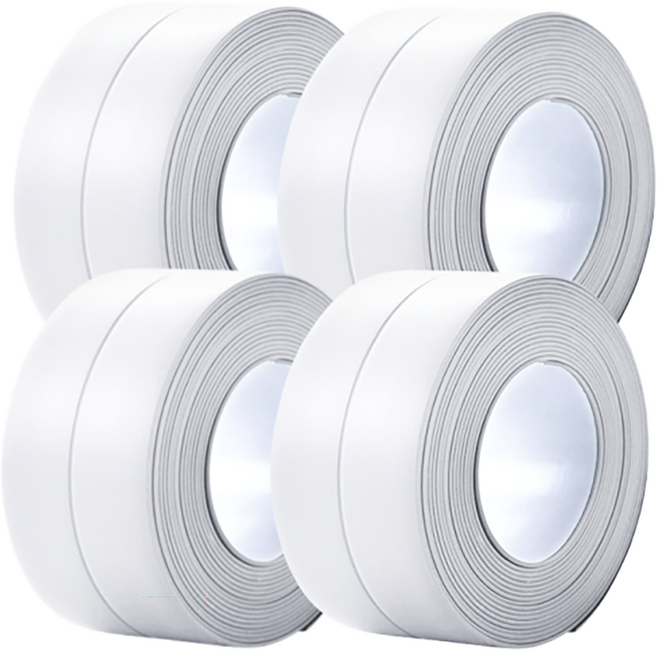 유니독 실리콘 틈새차단 방수 테이프 화이트, 4개