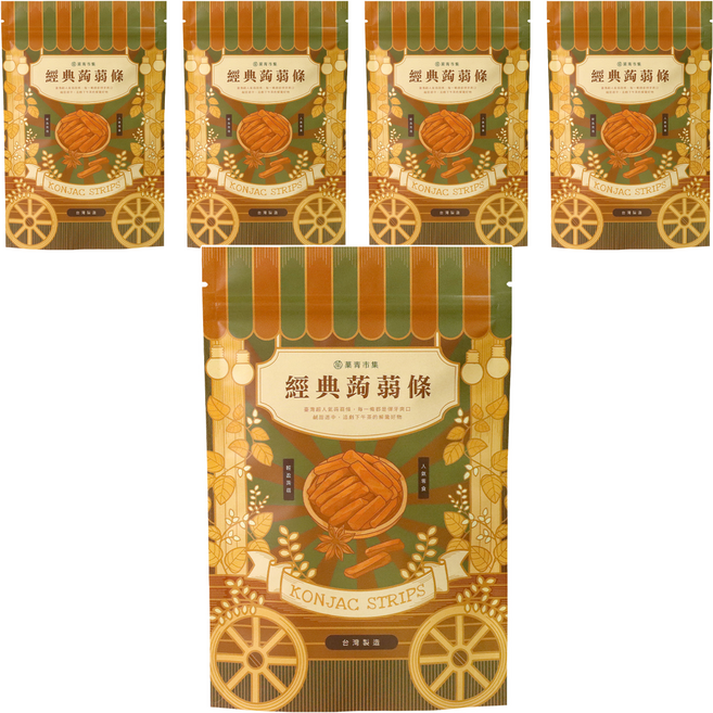 Green Market 菓青市集 五香蒟蒻條, 200g, 5包