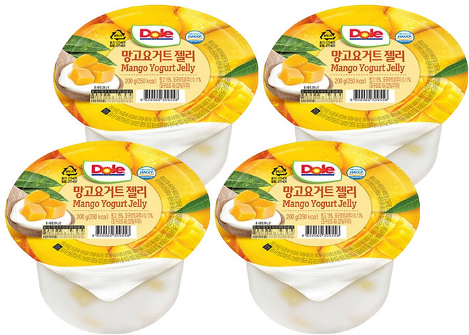 돌 망고요거트 컵젤리, 200g, 4개