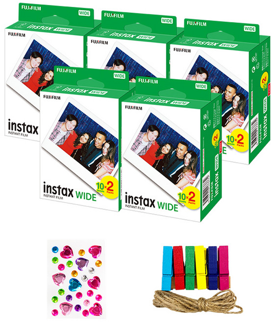 Instax Wide Film 100p + 隨機交付 4 個組件組, instax 寬膠卷, 1套