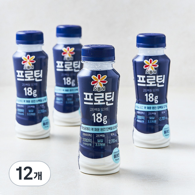 요플레 프로틴 플레인, 210ml, 4개입, 3개