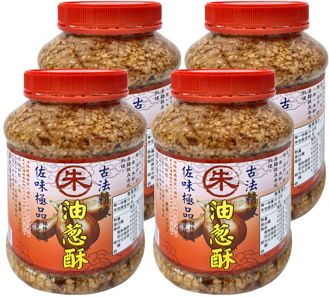 朱記食品 油蔥酥, 600g, 4瓶