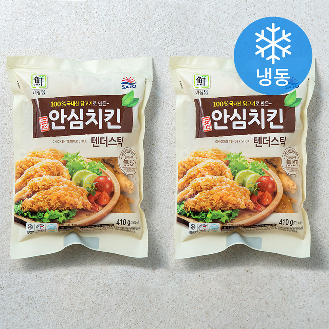 대림선 안심치킨 텐더스틱 (냉동), 410g, 2개