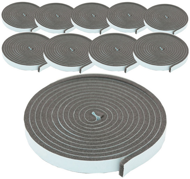 BARO HOME 四季通用聚氨酯韓國製門窗密封條 9mm x 18mm x 3m, 10個