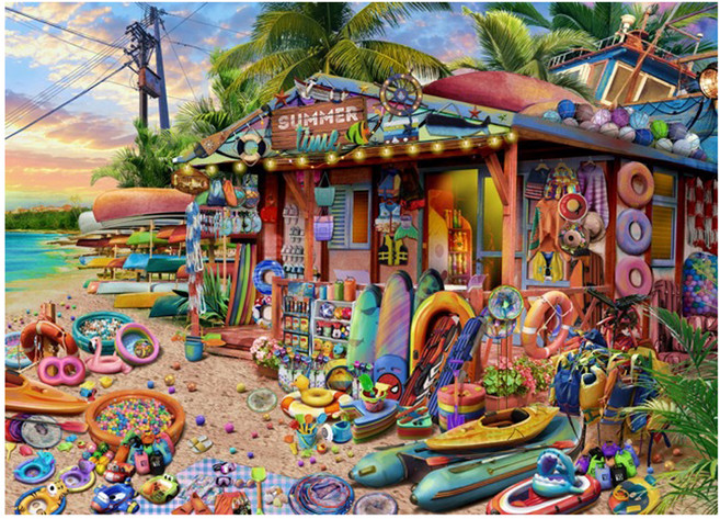 제이앤케이 여러가지 배경의 퍼즐, 1000피스, 스타일3, 1개