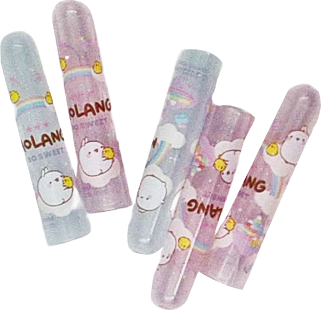 MOLANG 萌浪兔 鉛筆蓋5件組 直徑1 x 4.8cm 3歲以上, 1組