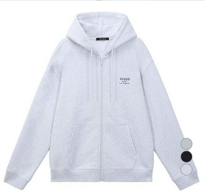 게스 남녀공용 탄탄쭈리 후드집업 MO3K9400