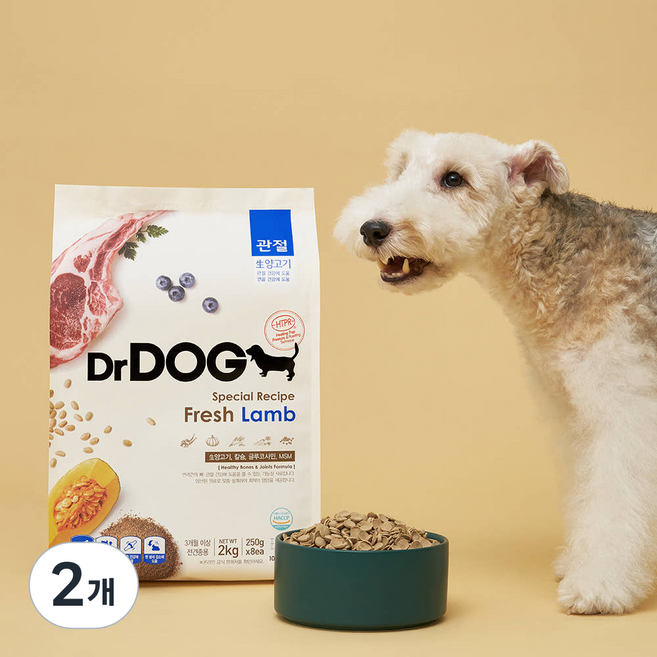 닥터독 강아지 기능성 사료, 뼈/관절강화, 2kg, 2개