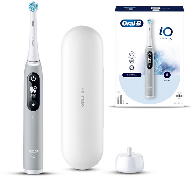 오랄비 전동칫솔, iO6, GREYOPAL, 1개