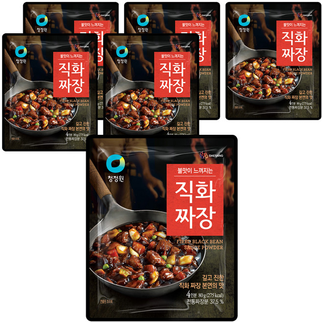 청정원 직화짜장 분말, 80g, 6개