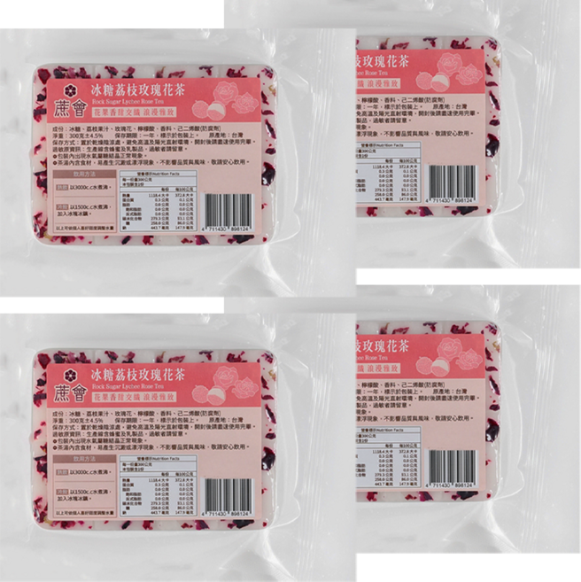 蔗會 冰糖荔枝玫瑰花茶, 300g, 4個, 1個裝