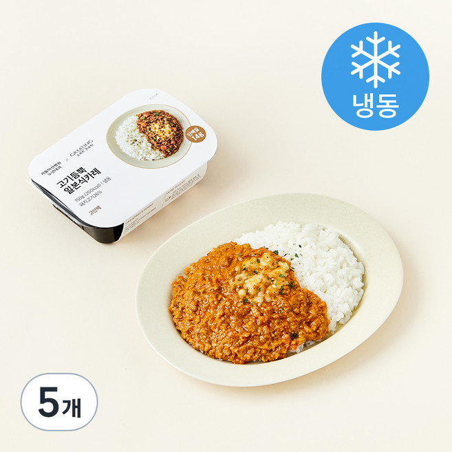 그리팅 소프트 프로틴 고기듬뿍 일본식 카레 (냉동), 150g, 5개
