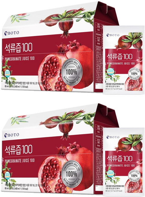 보뚜 석류즙 100, 80ml, 60개
