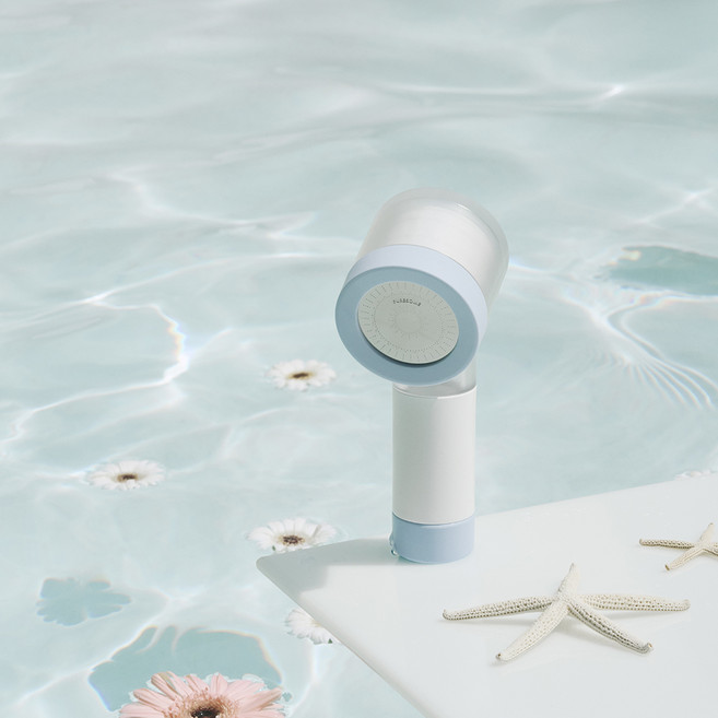 퓨어썸 여행용 샤워기헤드 + 휴대용 파우치 세트, 1개, SKYBLUE