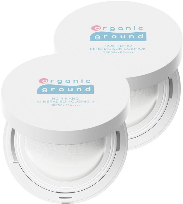오가닉그라운드 논나노 미네랄 선쿠션, 2개, 15g