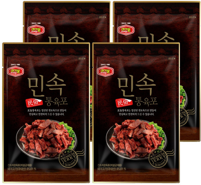 머거본 민속 통육포, 35g, 4개