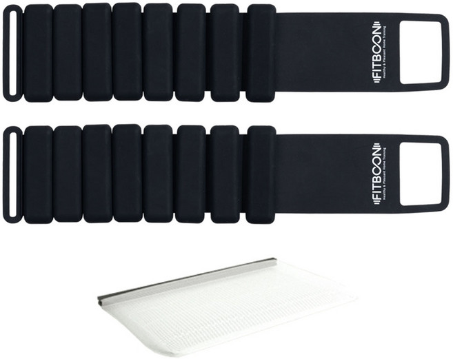 핏분 발목 손목 중량 밴드 500g x 2p + 전용 파우치 세트, 블랙