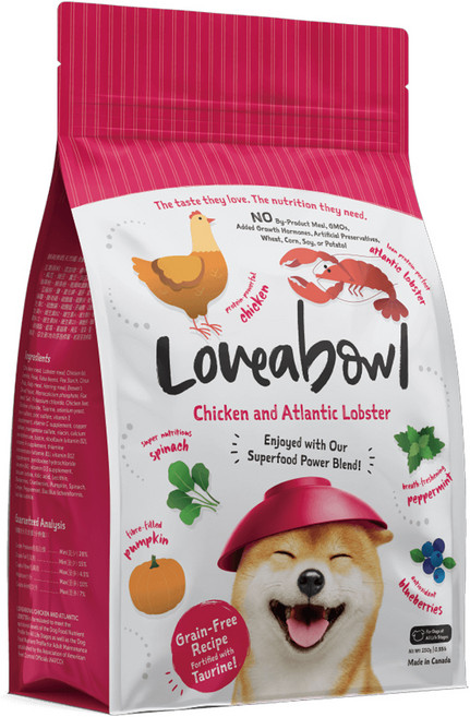 Loveabowl 囍碗 天然無穀系列 全齡犬飼料 LBD2, 雞肉龍蝦, 250g, 1包