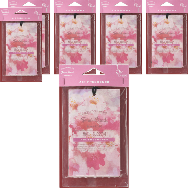John's Blend 香氛片 空氣清新劑, 櫻花麝香2024, 6g, 6個