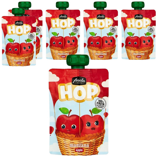 아넬라 HOP 과일 퓨레, 100g, 6개, 사과